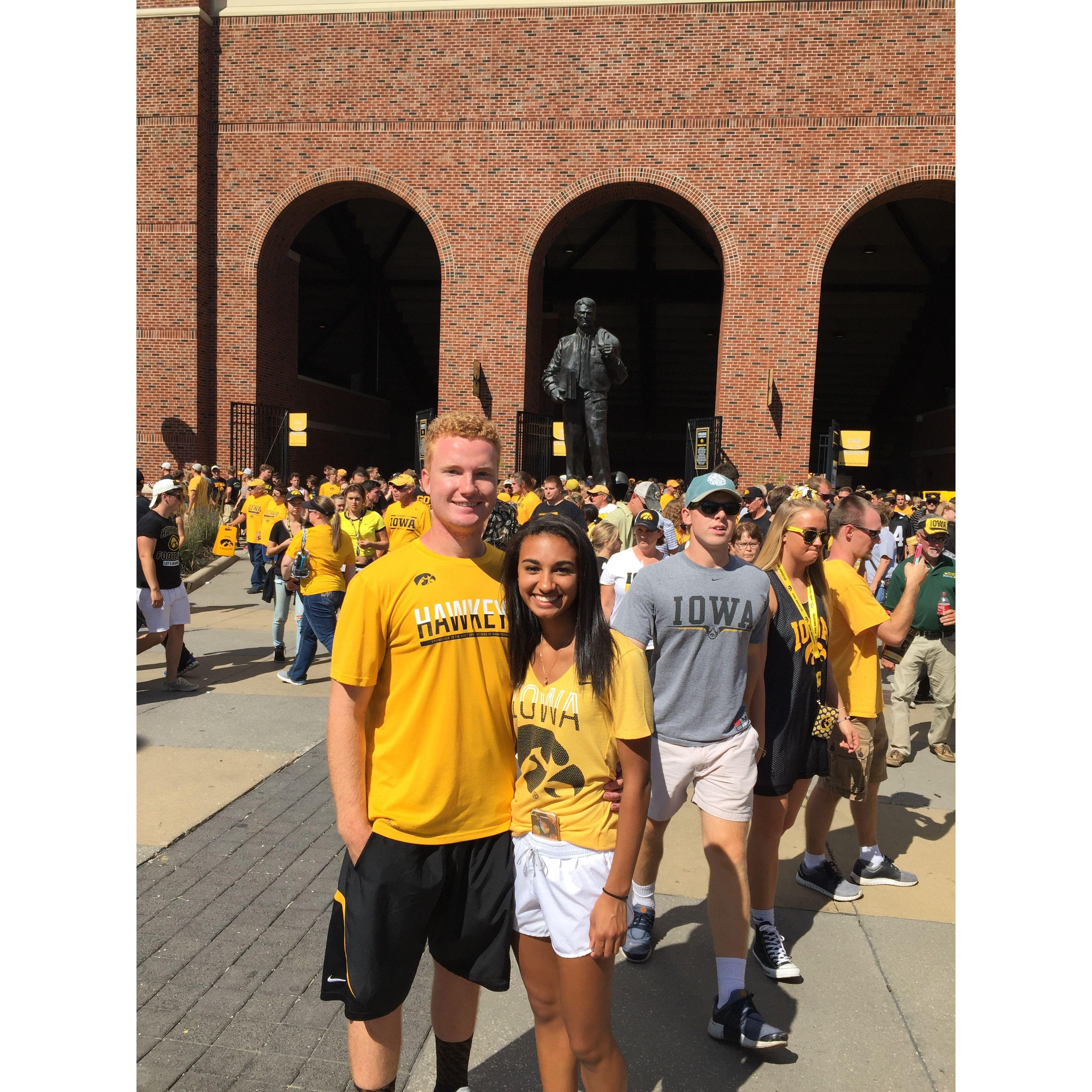 First of many Hawkeye football games together #gawks