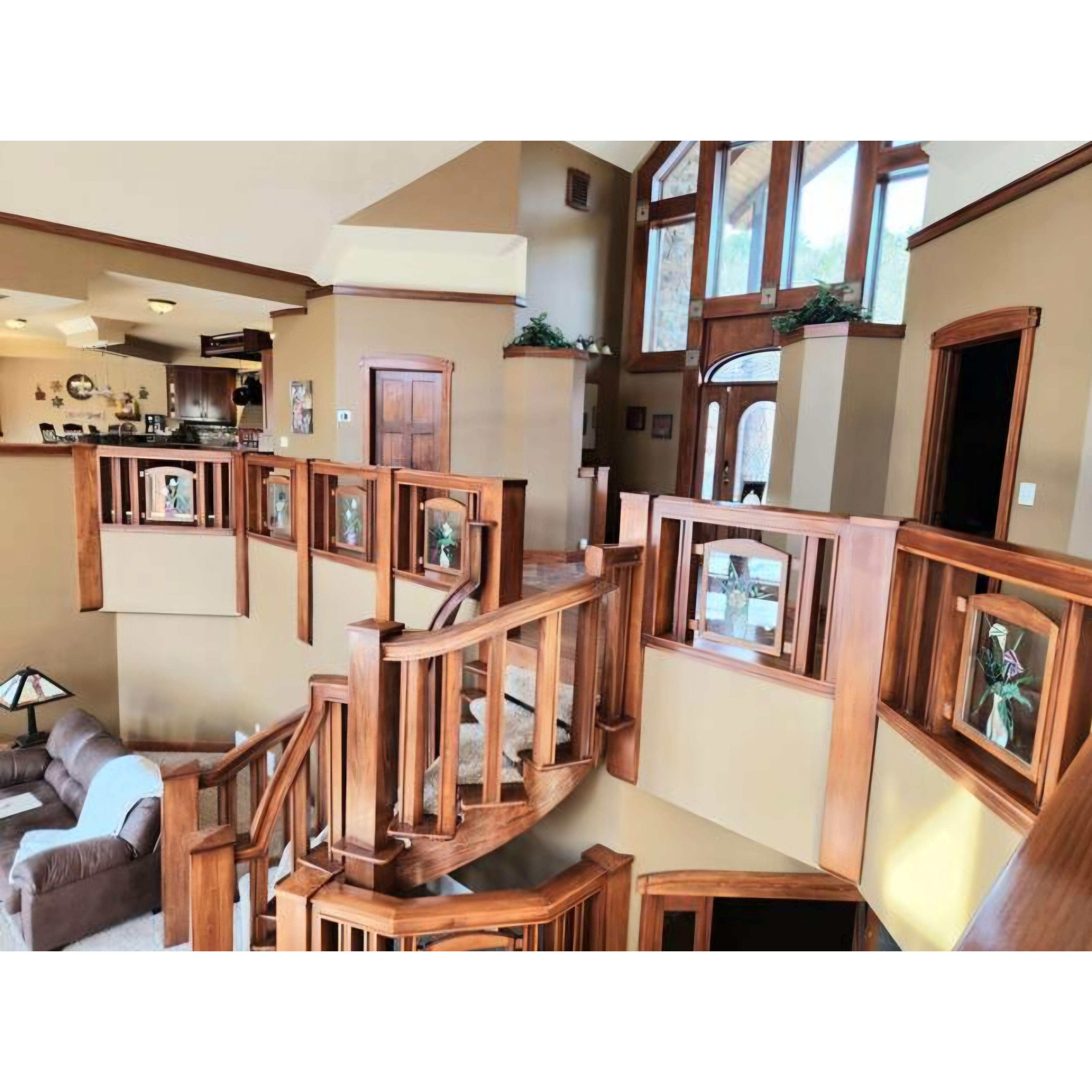 beautiful staircase connecting the multiple floors