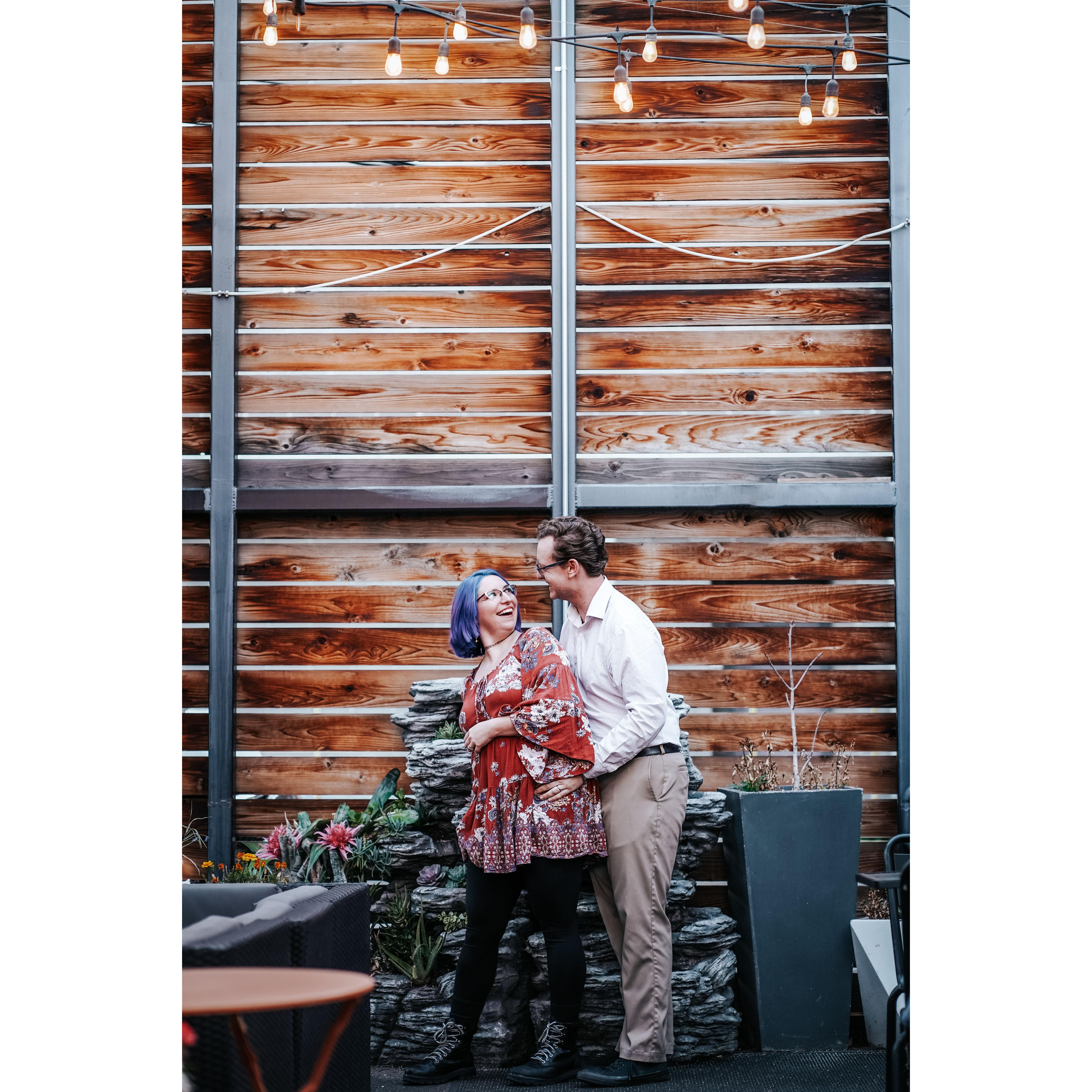 Taken at our engagement photoshoot with Hannah Nixon Photography.