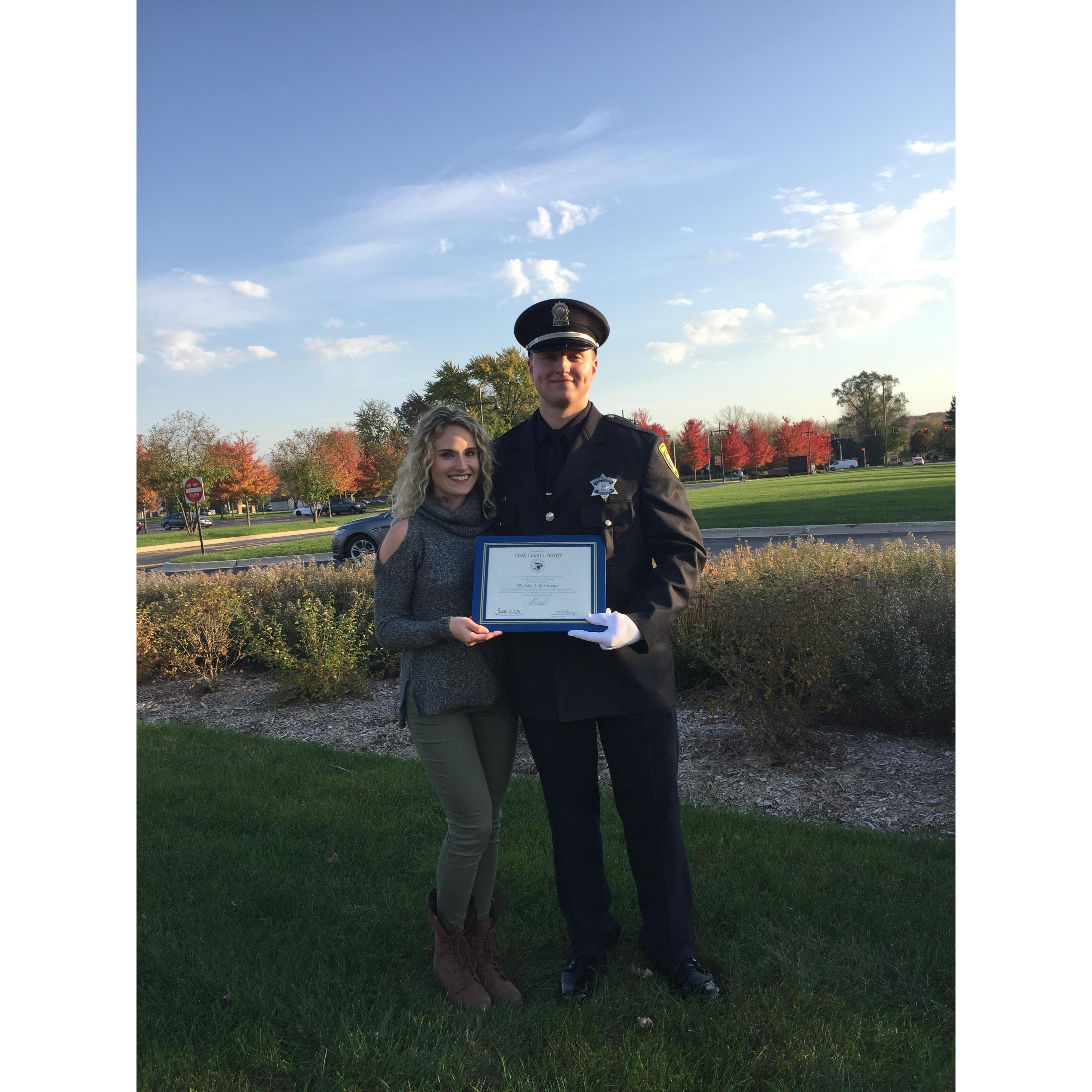 Michael's graduation from the police academy - 2016