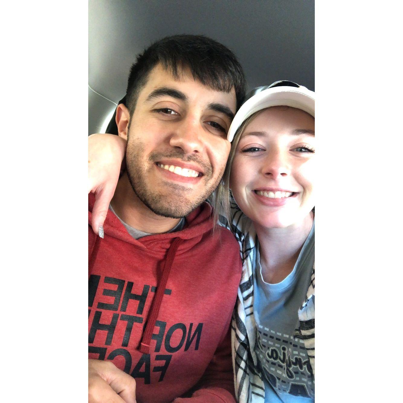 Our first picture as a couple