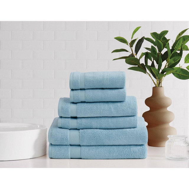 Brooklyn Loom 6pc Super Soft Bath Sheet Set Blue