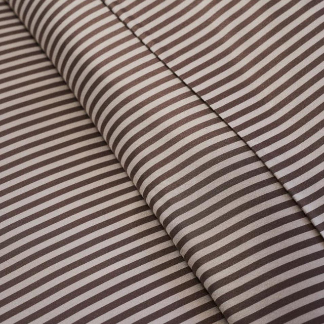 Bamboo Duvet Cover - Classic Stripe in Ebony (King)