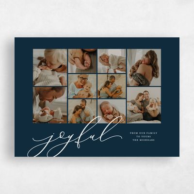 Deepest Teal, Blue Holiday Card - Hanover
