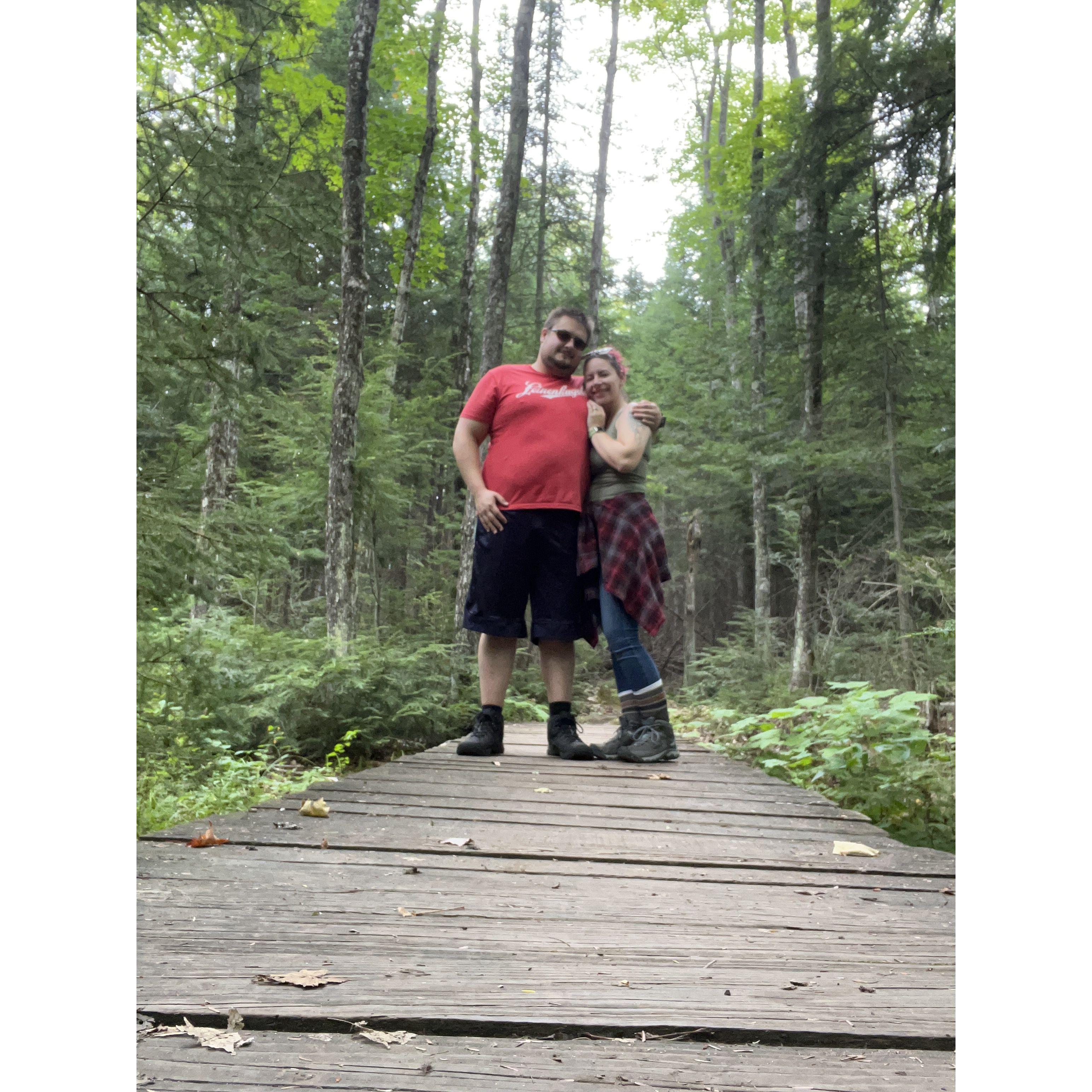 Adventuring in the U.P. (Kyle built the bridge we are on for his Eagle Scout Project)