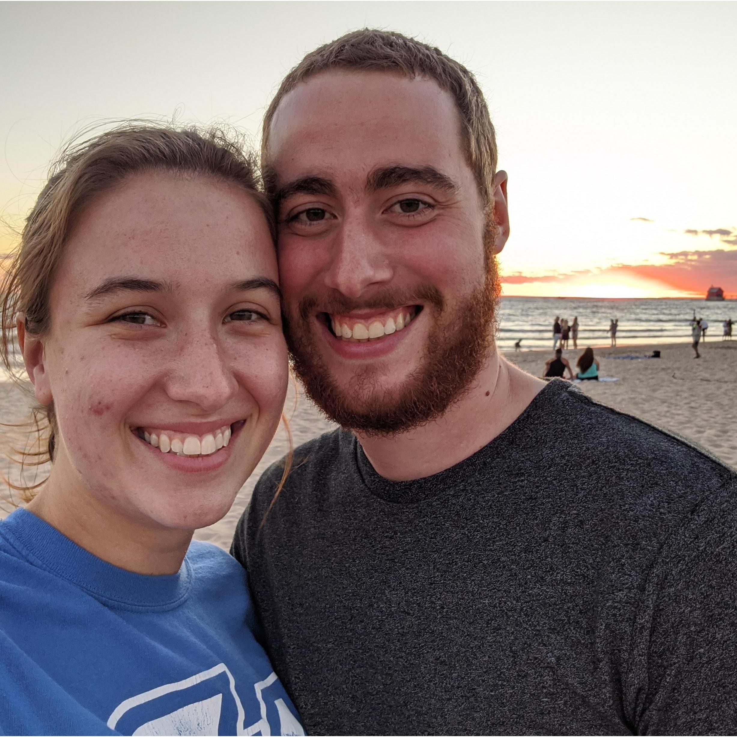 The final installment of our post-camp Grand Haven visits, and the last photo of us prior to being engaged
