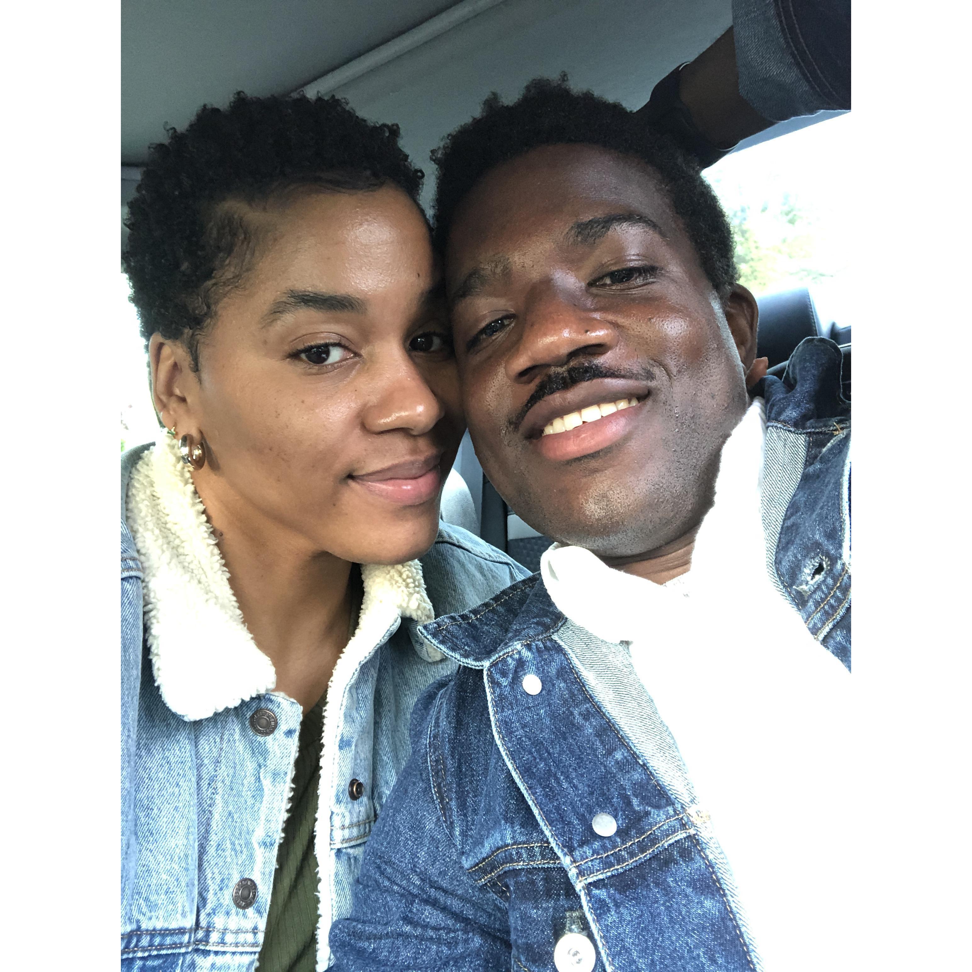 This is when we both knew that this love was real. why? because we had matching coats and matching hair, oh and I cant complain out the glowing skin.