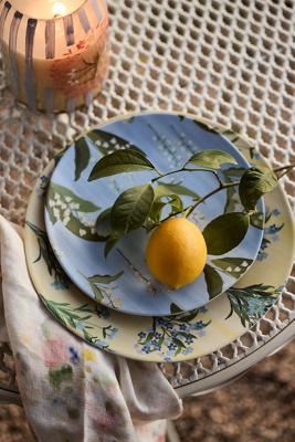Floral Melamine Side Plates, Set of 4