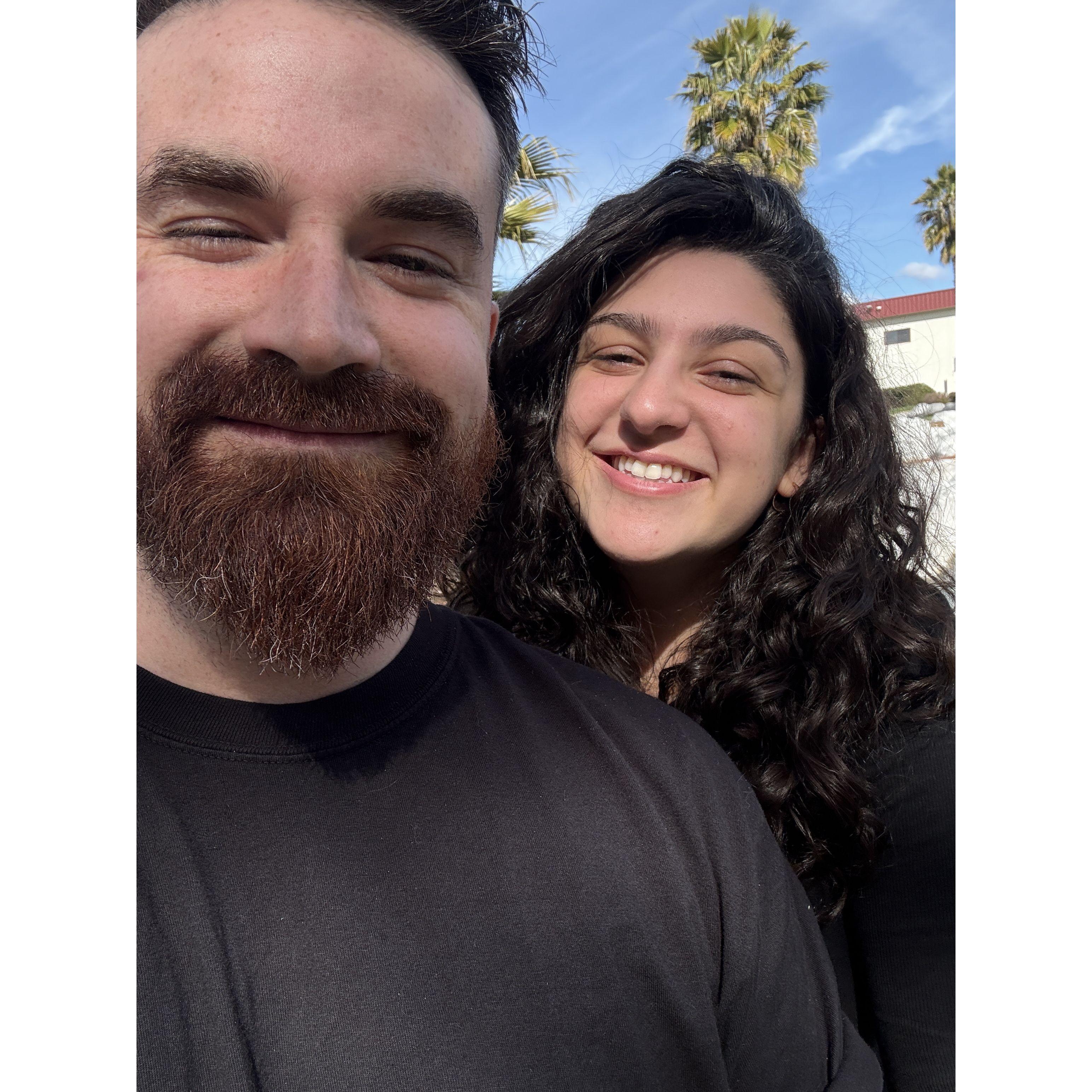 Mini golf before he popped the question!