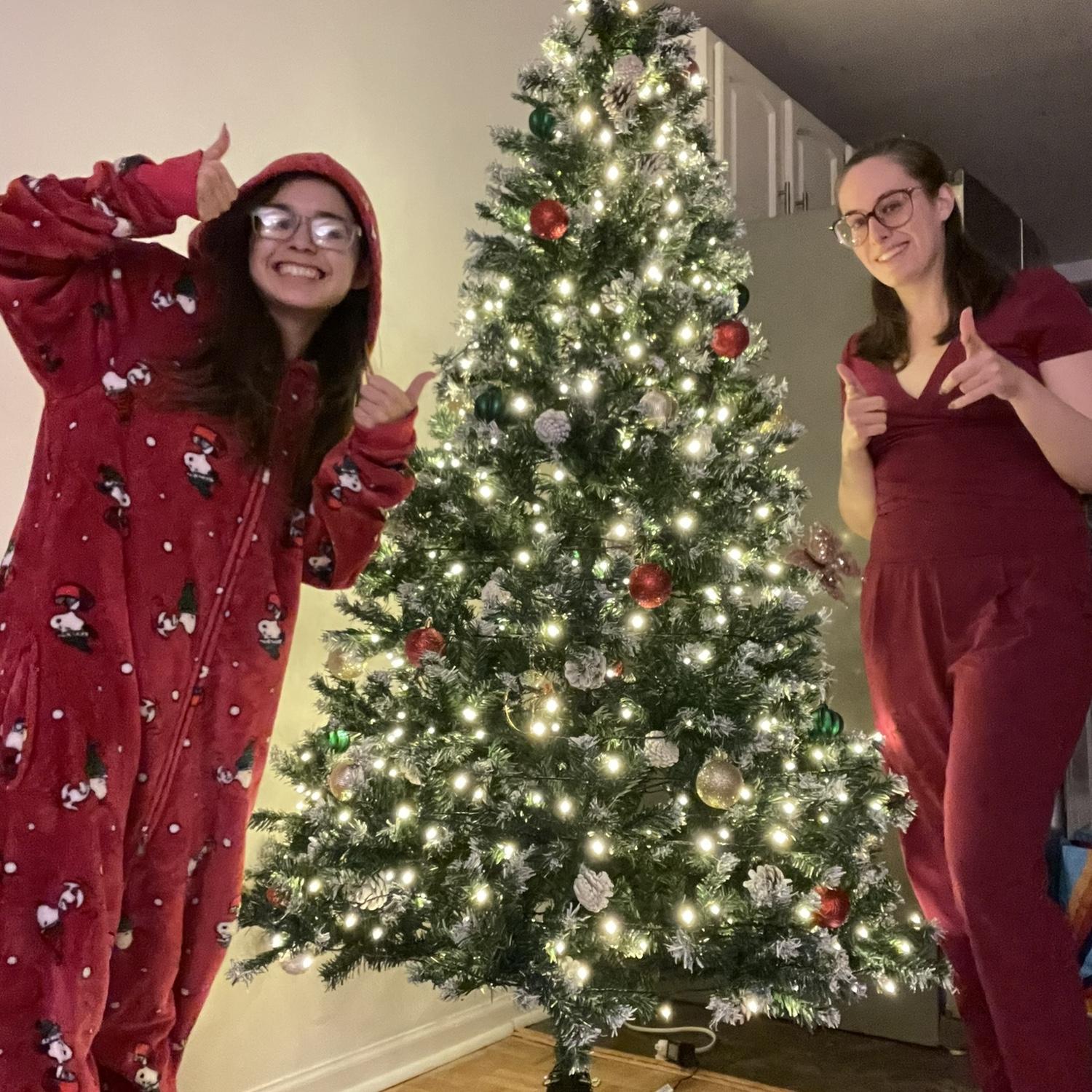 Our first Christmas tree. We spent the evening setting it up, making cookies, watching Frozen 2, and decorating.