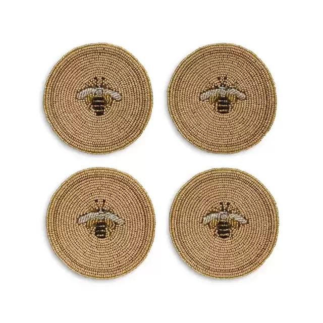 Stripe Bee Coaster, Set of 4