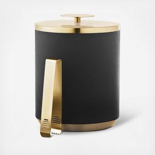 Hotel Collection - Black & Gold Ice Bucket with Tongs