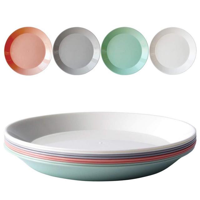 Greenandlife 8pcs/9.7inch Dishwasher Microwave Safe PP Plates - Lightweight Unbreakable,Non-toxin, BPA free and Healthy for Kids Children Toddler Adult