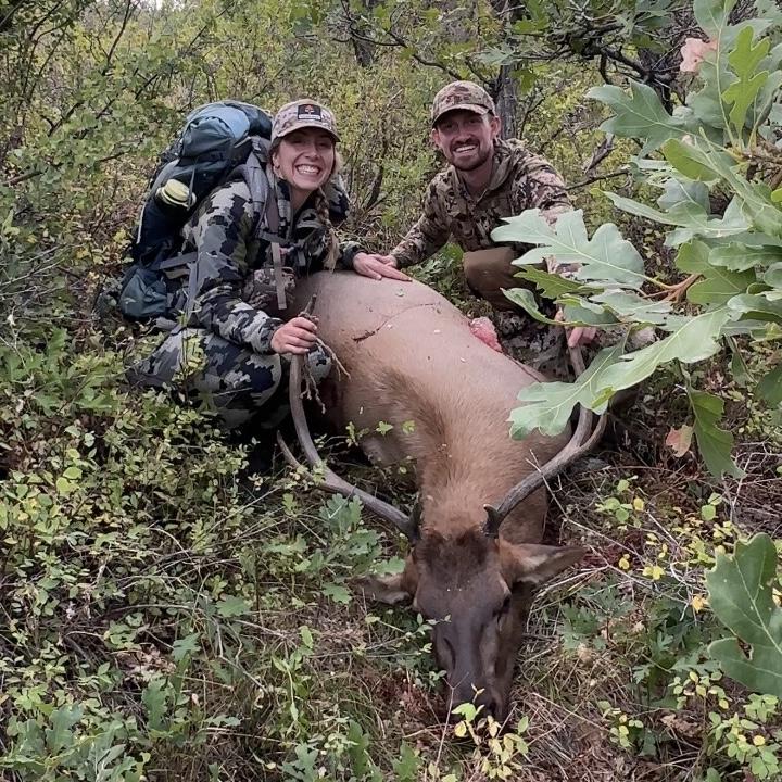 Our first archery hunt together. Maddie crushed the pack out
