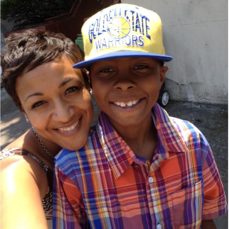 Amani and Micah Micah...blast from the past! He's 6'  tall now!
