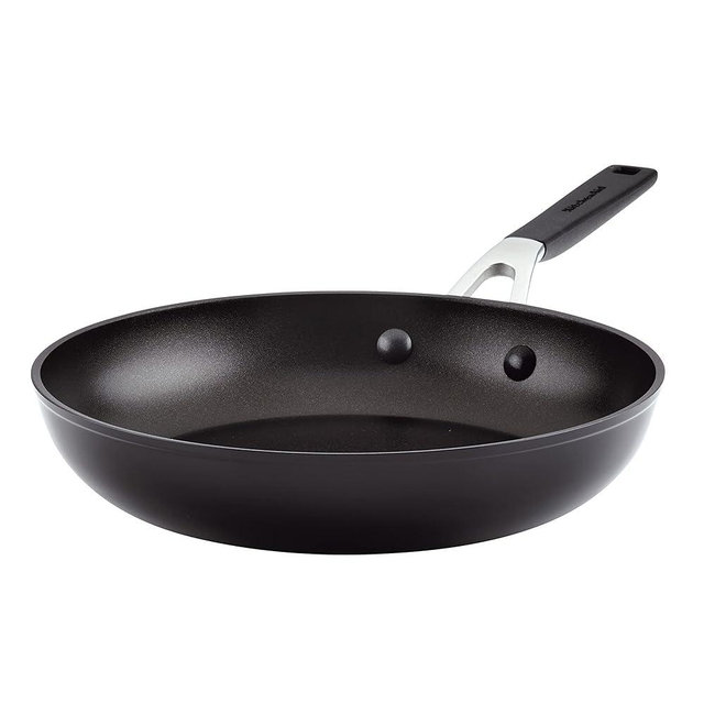 KitchenAid Hard Anodized Nonstick Frying Pan/Skillet, 10 Inch, Onyx Black