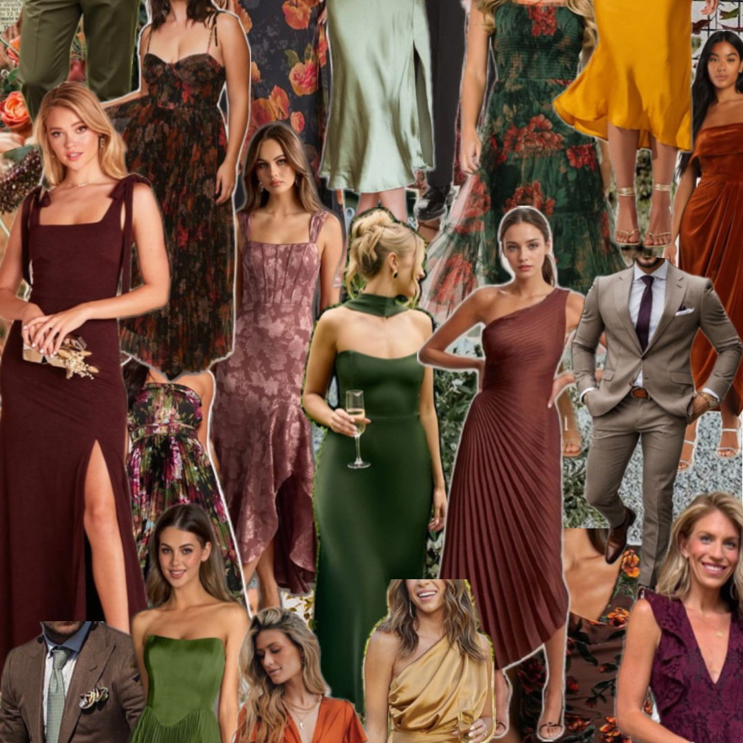 Here is a mood board for dress code inspiration!