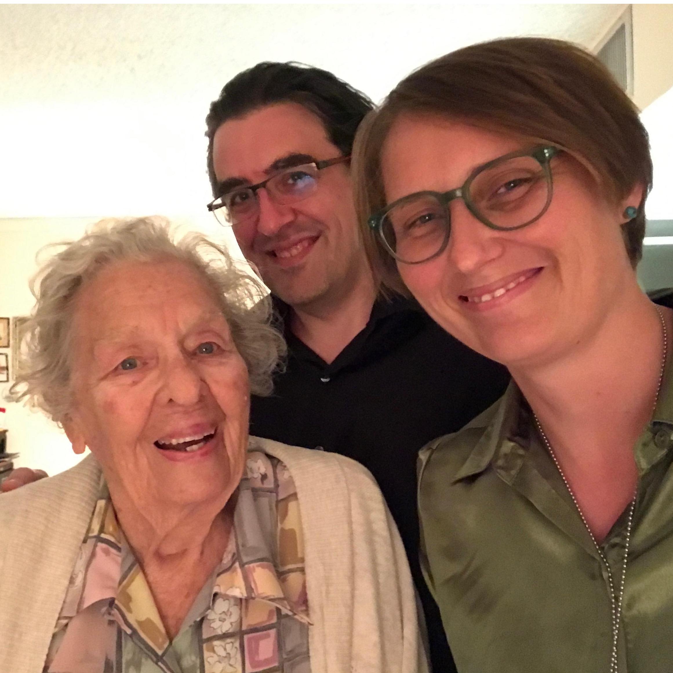 Flip, Kye and Dr Louise. We're so grateful we met in time for Flip to know Kye's inspirational grandmother.