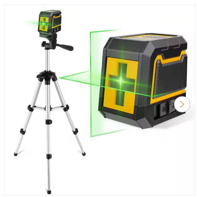 MYWISH 82 ft. Green Cross-Line Laser Level with Tripod Self-Leveling SF-LL0001