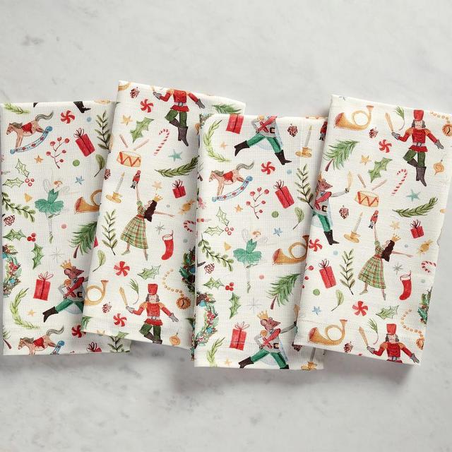 Nutcracker Cotton Napkins, Set of 4
