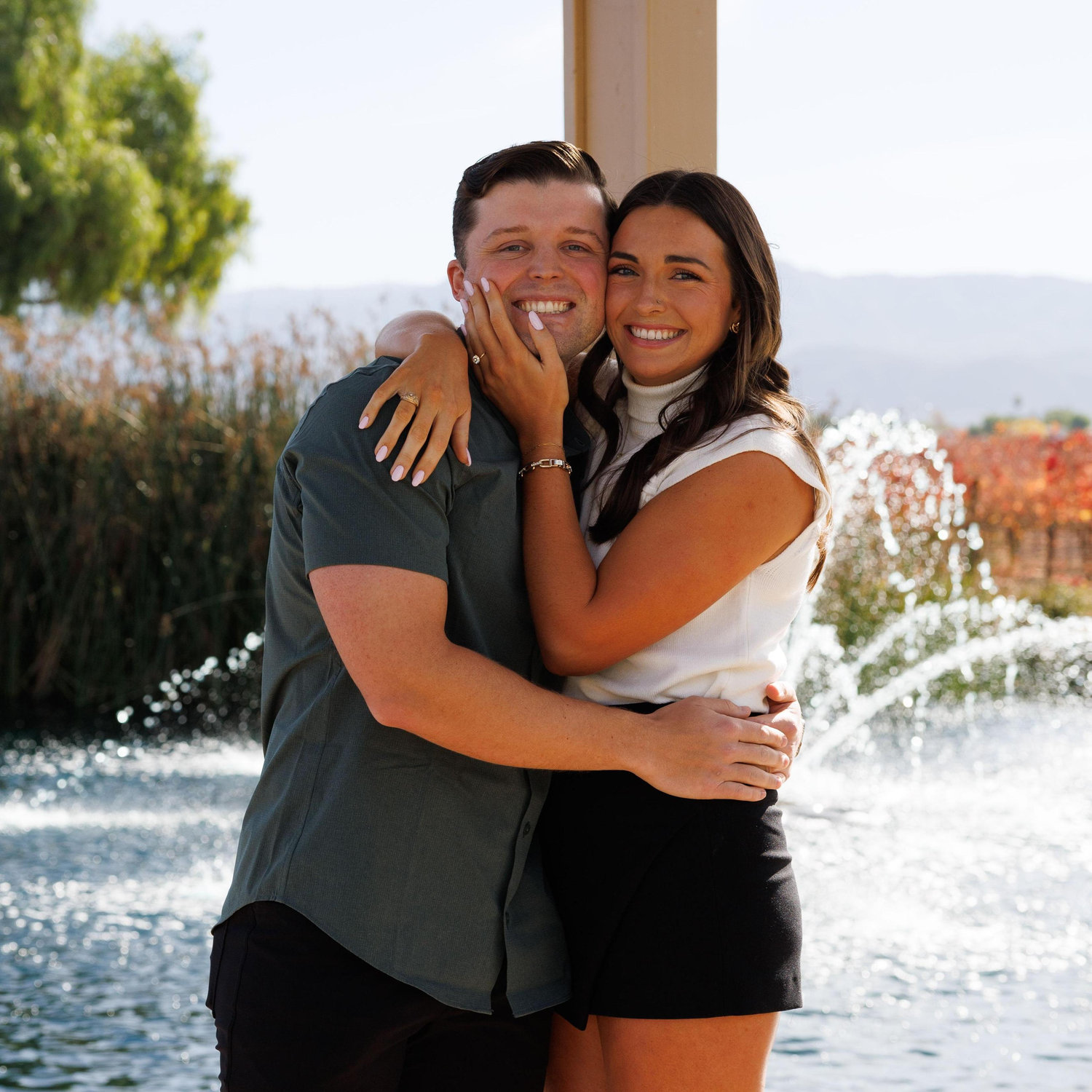 Our first photo as an engaged couple!