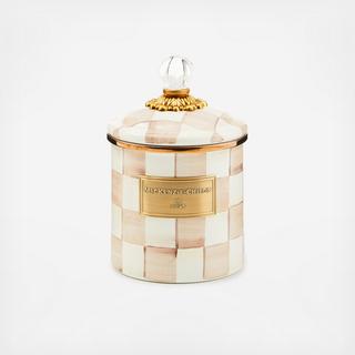 Mocha Check Canister