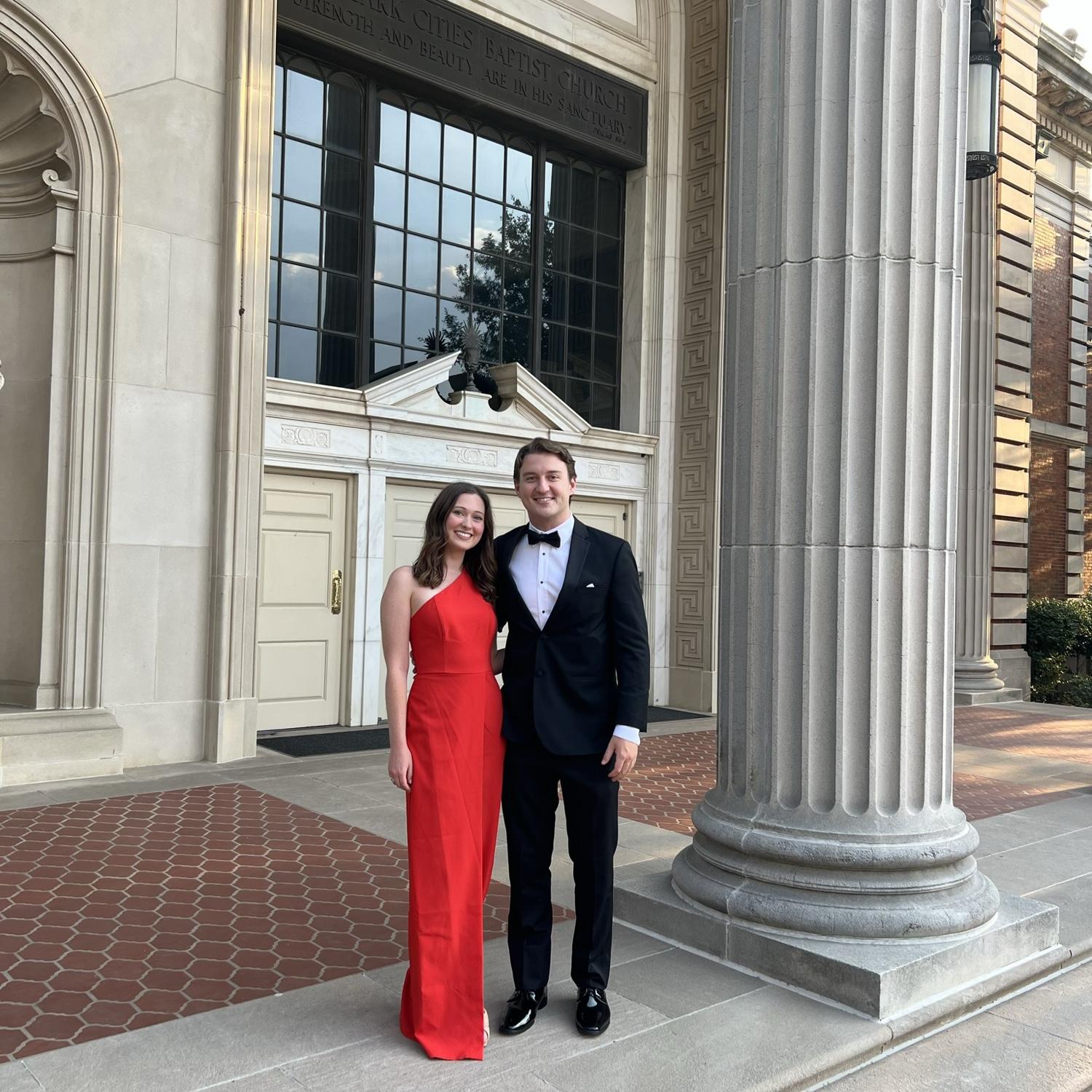 Our first time attending a wedding together - Grant and Evie Glovers wedding at Ellis Chapel! Not only are we getting married in the same location, but Grant Glover will be our pastor.