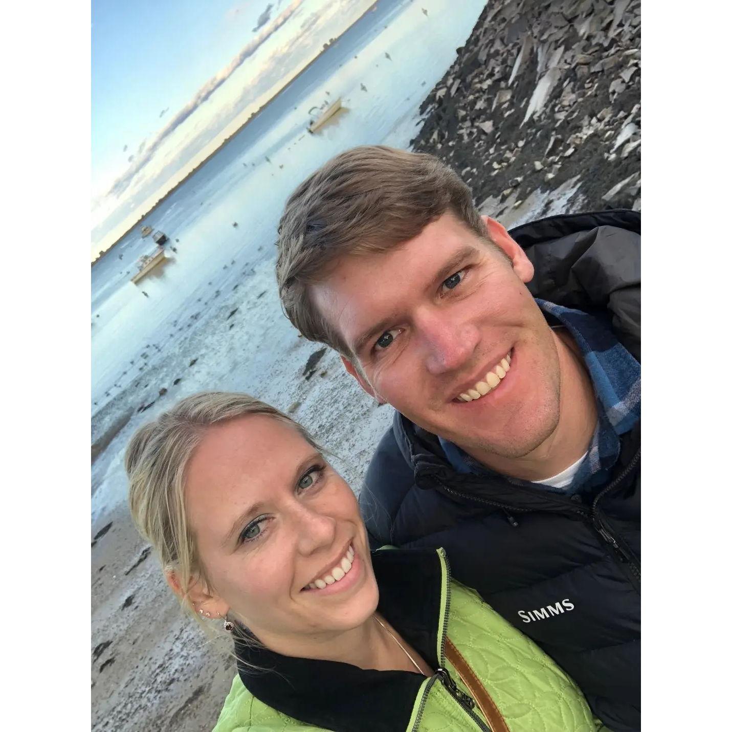 Exploring Plymouth and enjoying the seafood.