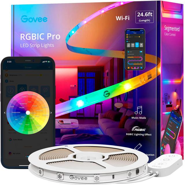 Govee - Wi-Fi RGBIC LED Strip Light - 10 feet - Multi