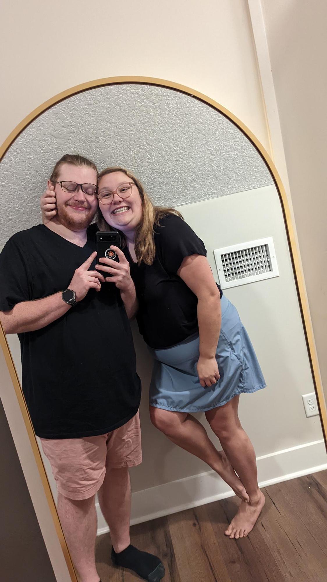 Always goofin in the giant mirror!