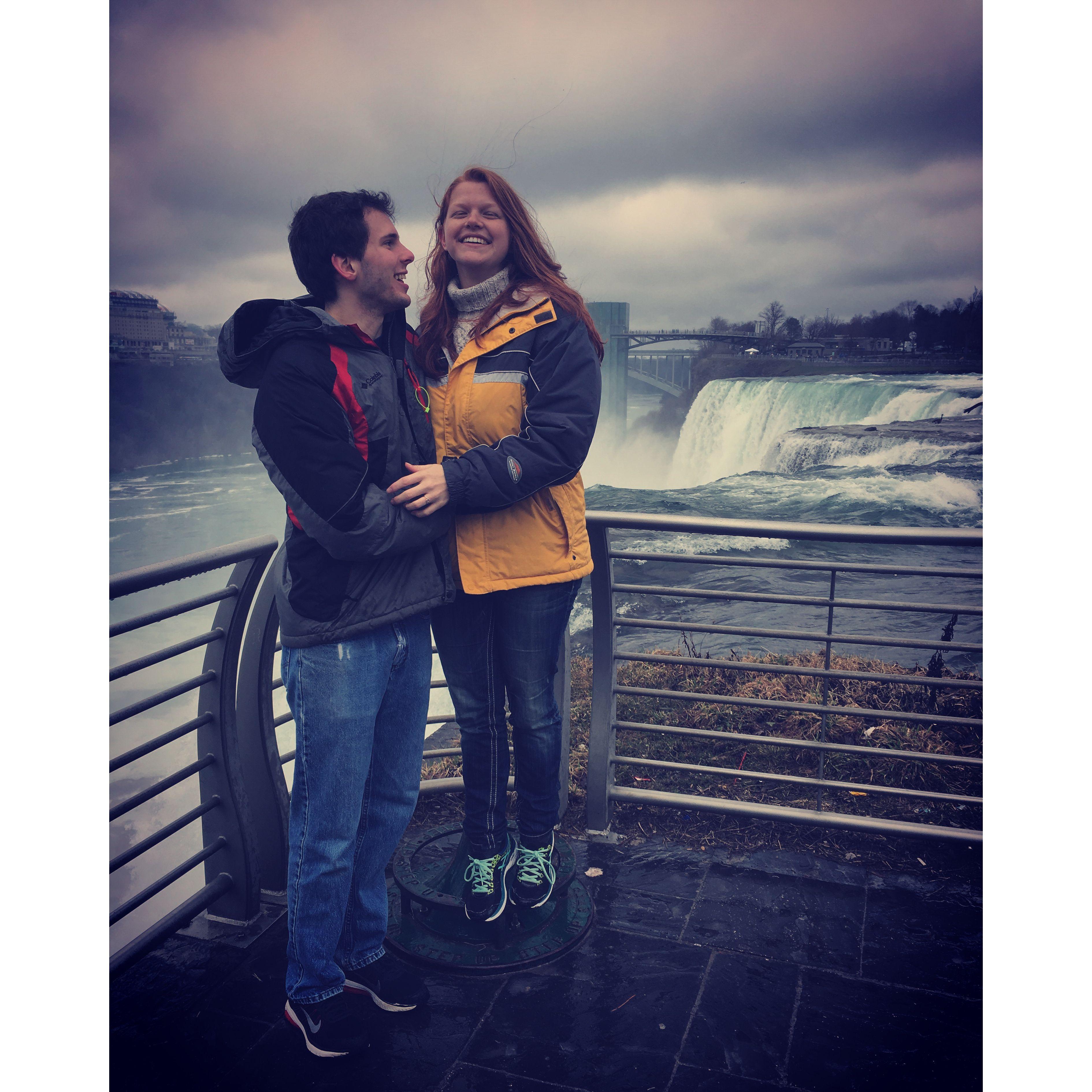 Nancy's 1st time at Niagara Falls. This is one of our favorite pictures of us!