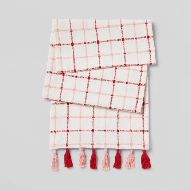72" x 14" Cotton Spruced Up Plaid Table Runner - Threshold™