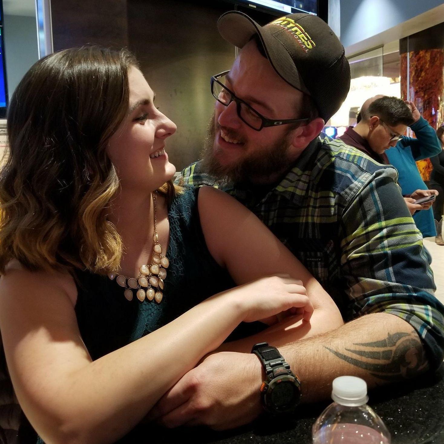 Out line dancing after Christmas dinner with Phillip's work.