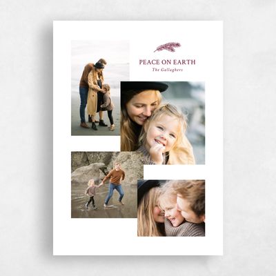 Burgundy, Red Holiday Card - Wildwood