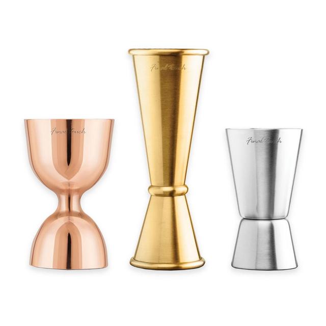 Final Touch® 3-Piece Mixed Metal Double Jigger Set