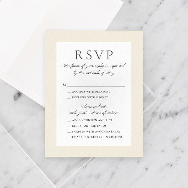 Abbey Frame | Ivory | Zola Wedding Invitations