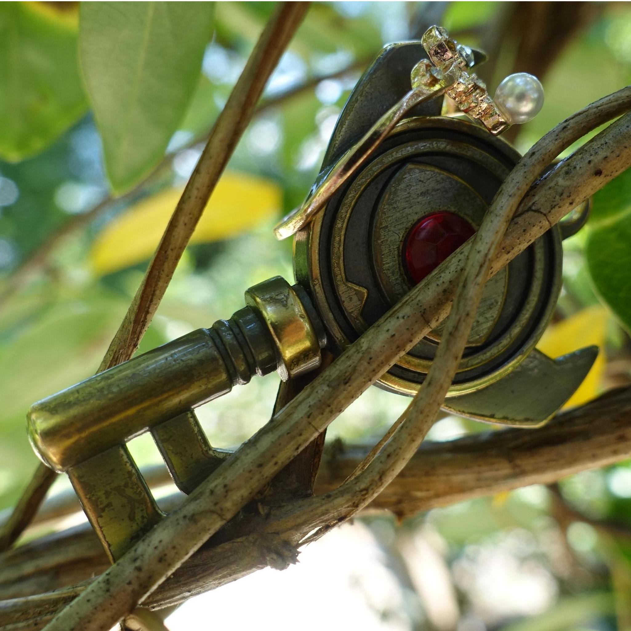 My engagement ring with sentimental Legend of Zelda "Big Key" that began our relationship!