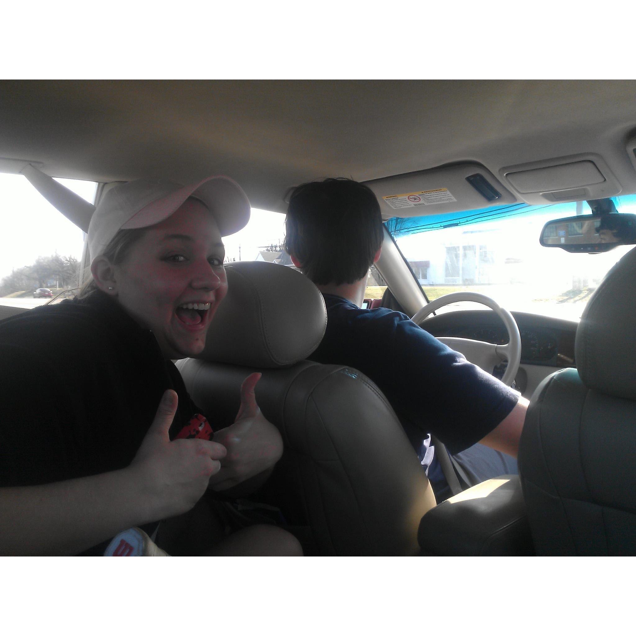 Our very first picture together after a tennis practice