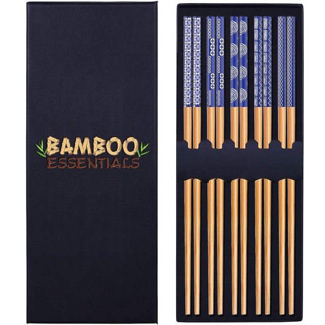 Premium Quality Bamboo Chopsticks Set, Eco-friendly & Reusable Sushi Utensils, Lightweight Natural Bamboo for Asian Dining ,Ideal Gift for Food Lovers and Perfect Asian Cuisine Utensils
