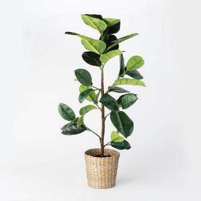 Artificial Rubber Leaf Tree in Pot Green - Threshold™ designed with Studio McGee