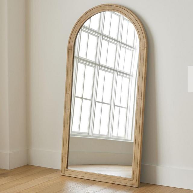 Field Handcrafted Wooden Arch Floor Mirror