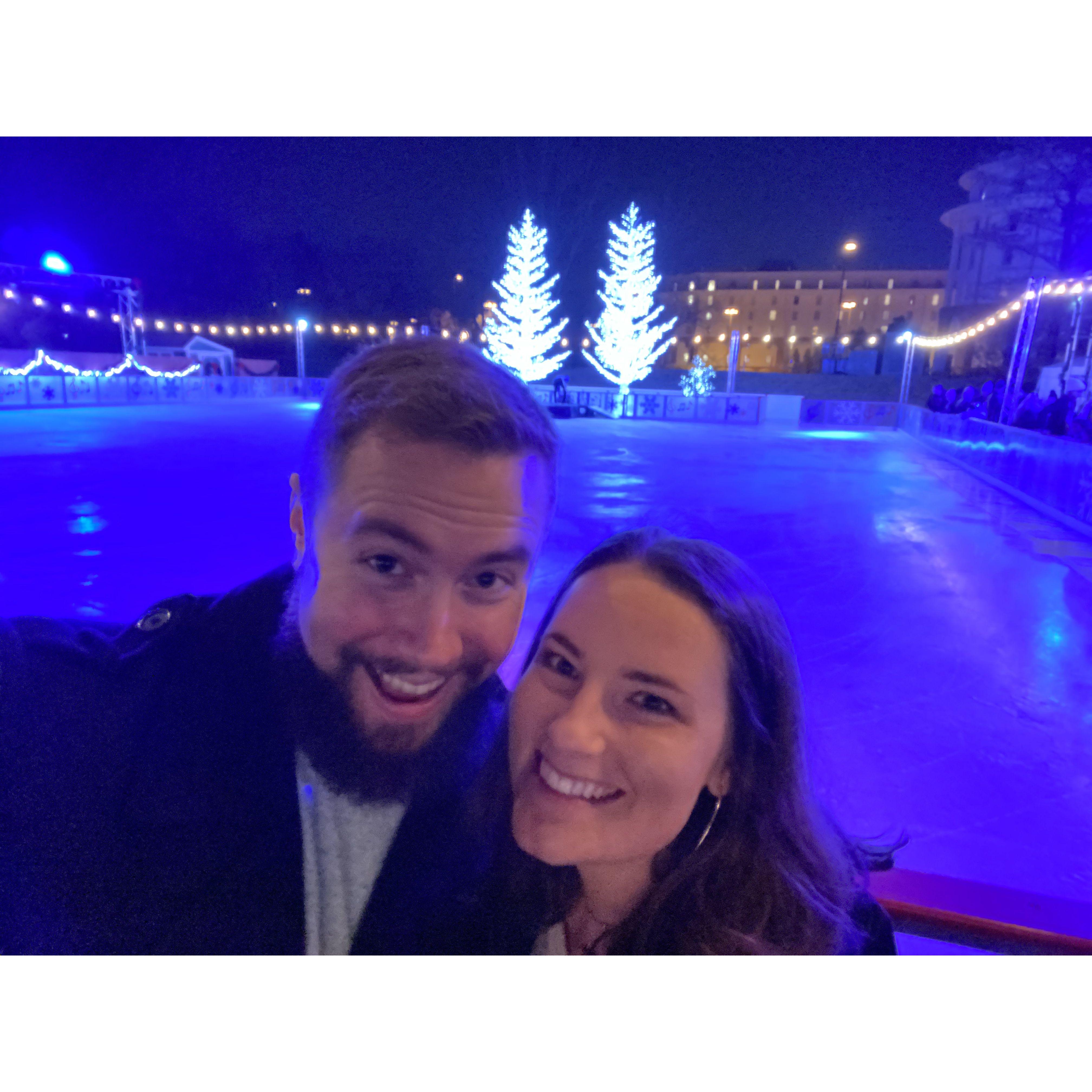 One of our first dates: Opryland to see holiday lights