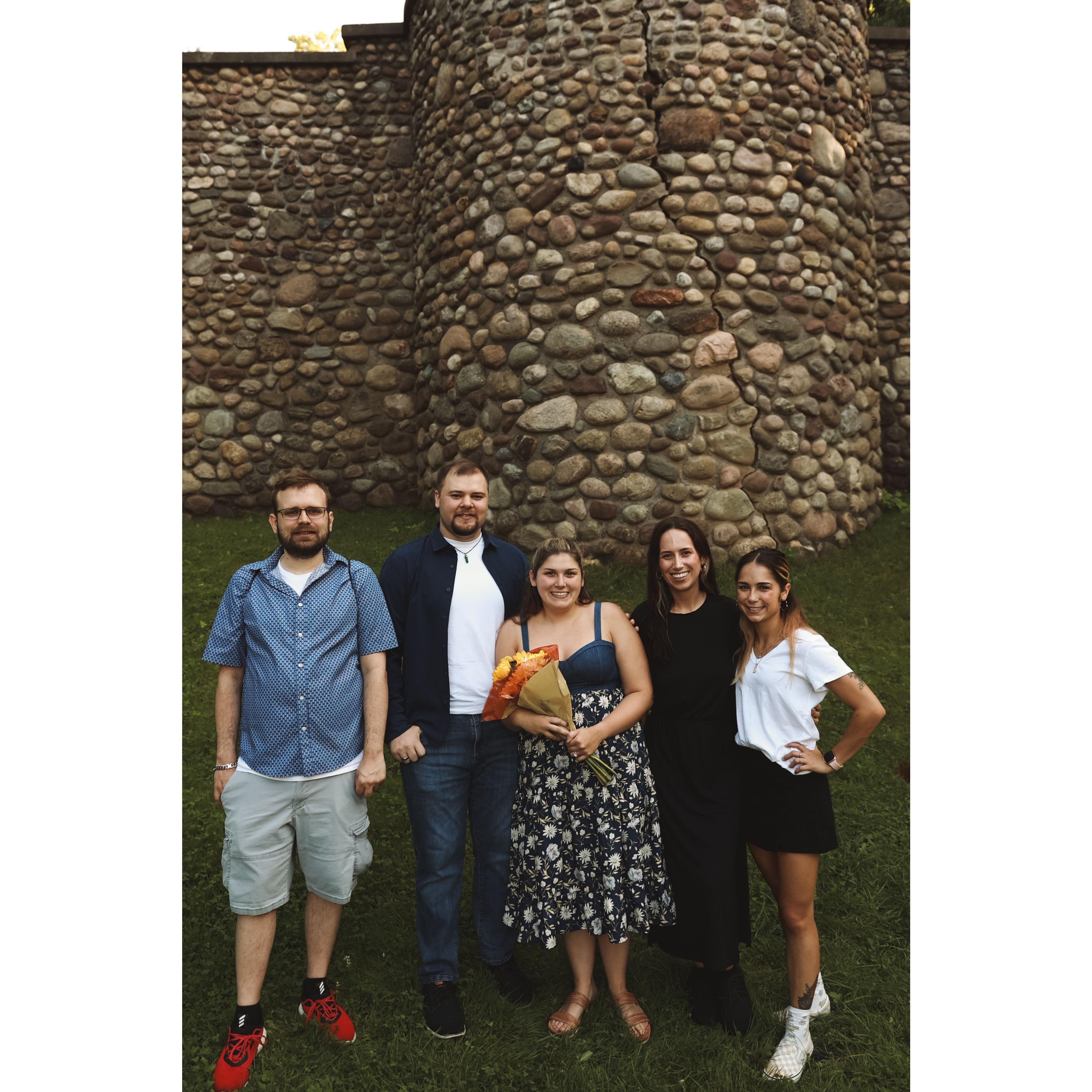 Madison and Dawsen with Justin Dennis (Groomsman) , Baillie Latour (Maid of Honor) and Alicia Larson (Matron of Honor).
