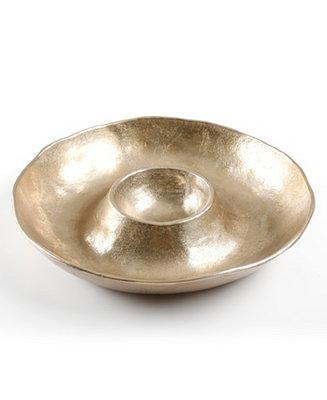 Gold Colored Chip and Dip Server, Created for Macy's