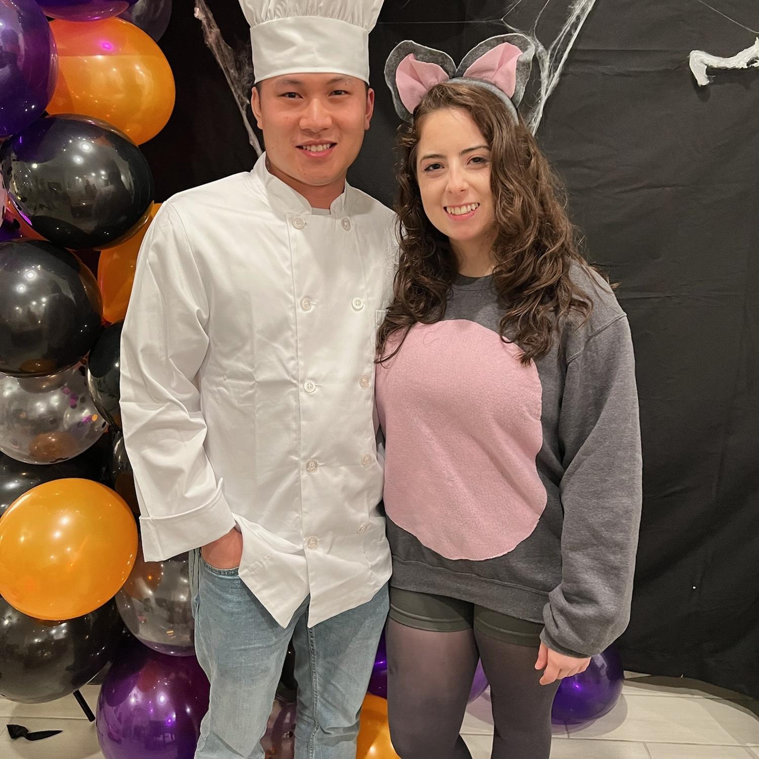 Our First Halloween together!! We were Linguine & Remy from Ratatouille 👨🏻‍🍳🐭