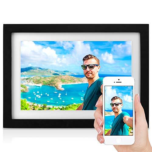 MRQ Touch WiFi HD Digital Photo Frame with 10.1 Inch Screen, Support Email, Cellphone App (iOS and Android), Digital Picture Frame 16GB Internal Storage Included Support USB Flash