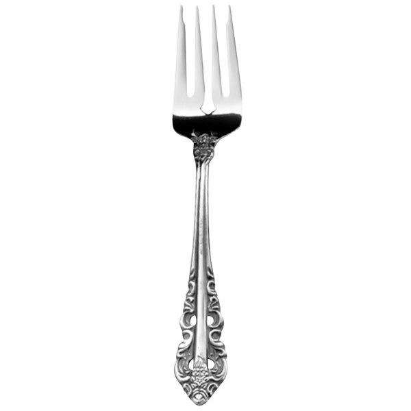Walco 6806 Classic Baroque 7" 18/10 Stainless Steel Extra Heavy Weight Salad Fork - 12/Case