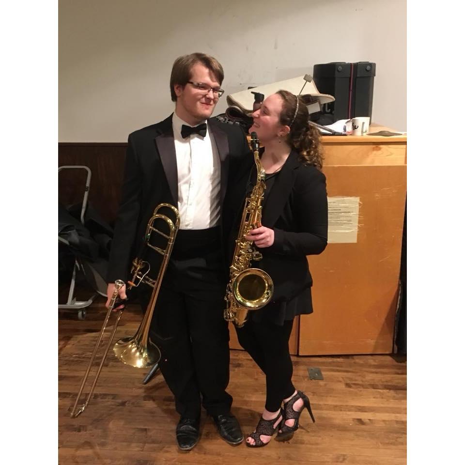 Waiting in the green room before an Ithaca College concert.