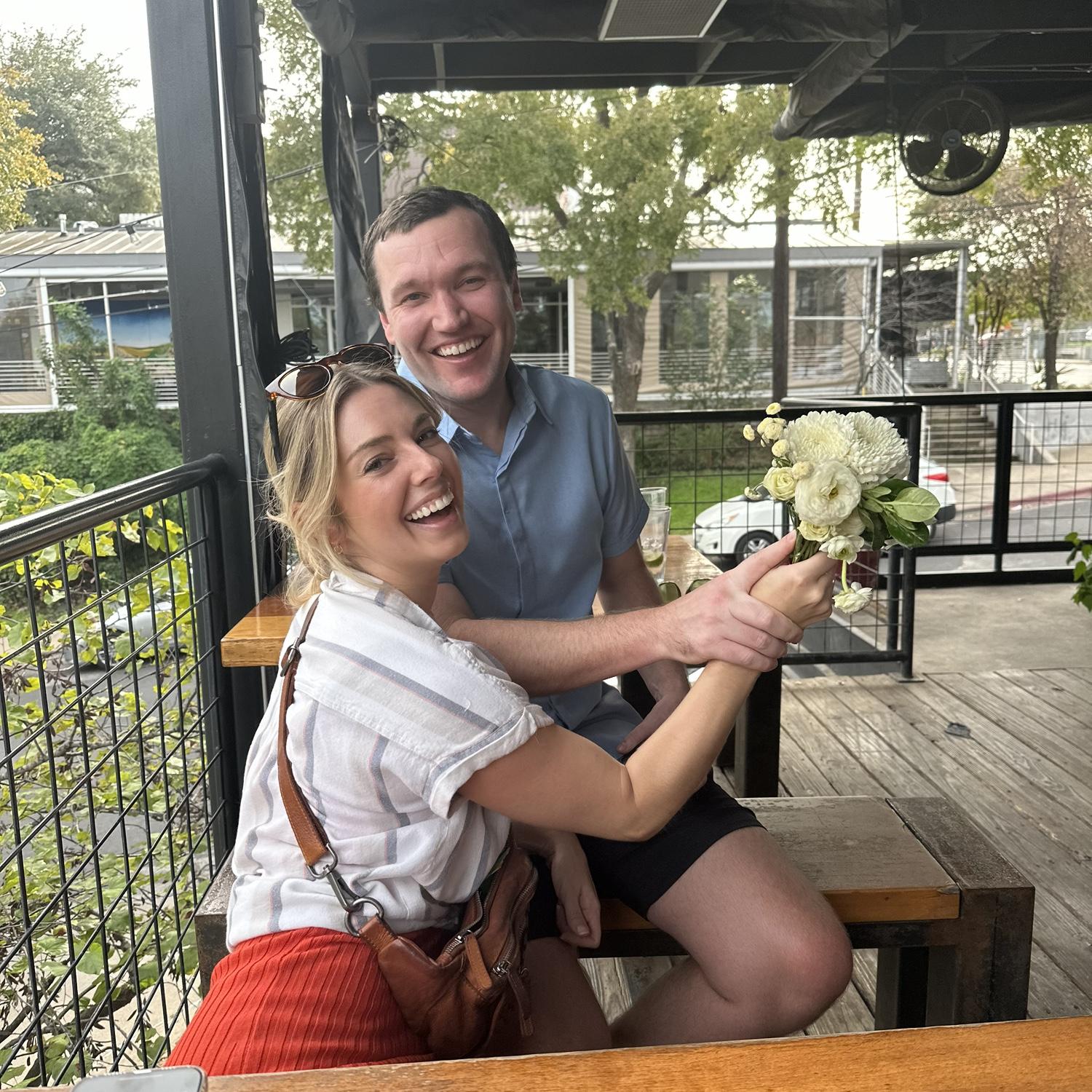 Look who caught the bouquet.