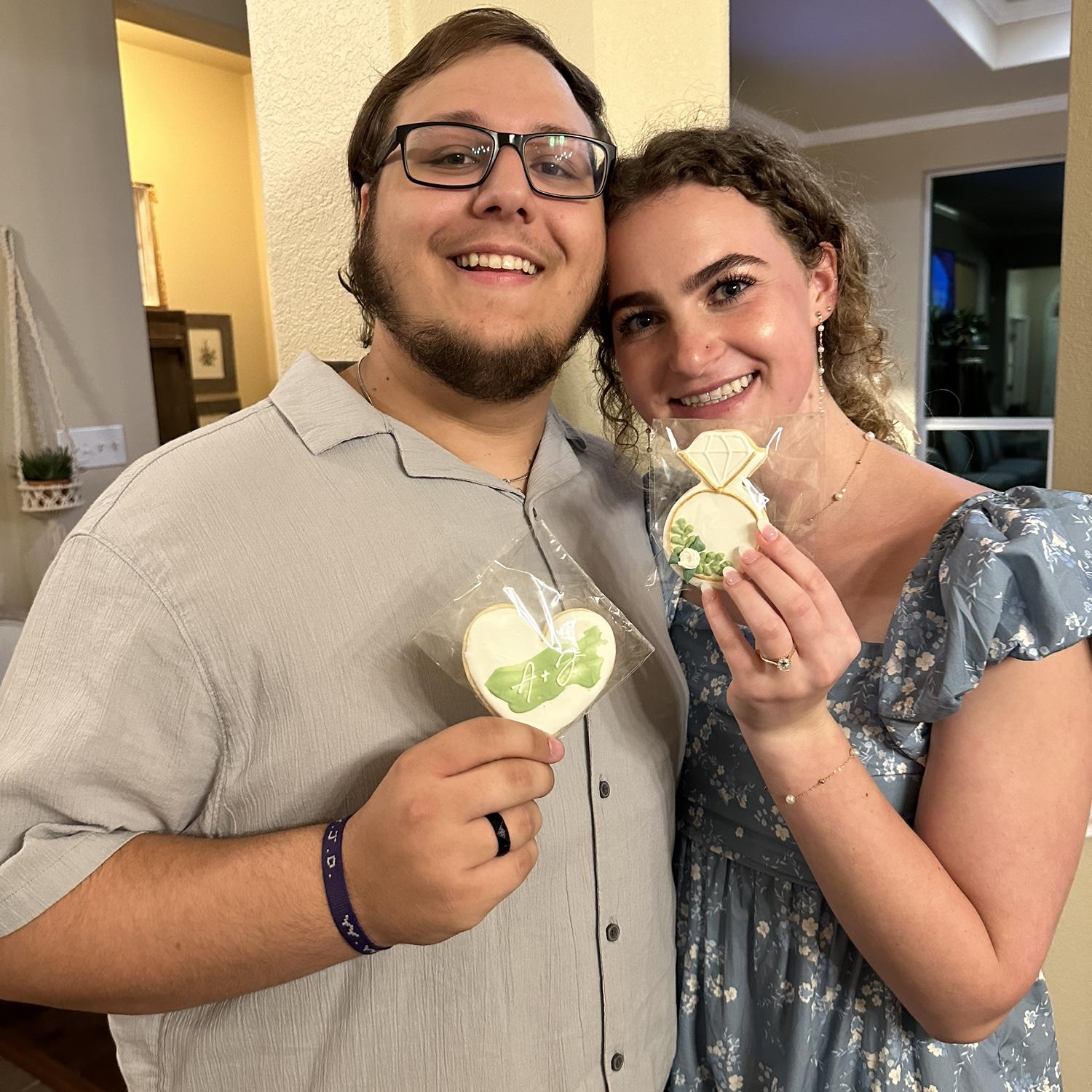 Homemade J & A cookies 🍪💍🌱🤍
